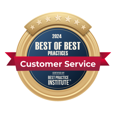 2024 Best of the best customer service badge